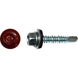 Кровельный саморез КРЕП-КОМП 4,8x35, RAL3011, красно-коричневый, 250 шт. ск353011кф 