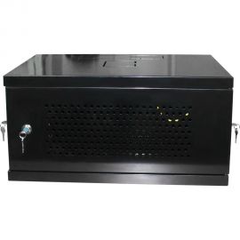 Настенный разборный шкаф КДДС 19"", 6u, перфорированная дверь, 600x350, черный УТ-00001094 