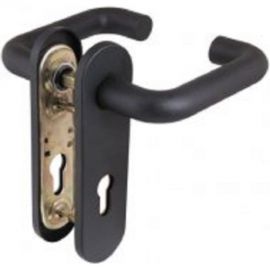 Дверные ручки Вантаж черный V1990BL INOX 