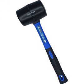 Киянка vertextools 450 г, черная резина, фибергасовая рукоятка 10-50-450 