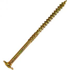 Саморез по дереву HIMTEX проф. желт. тарельчатая голова Torx 30, 6х50, 100 шт. 06050Wh 