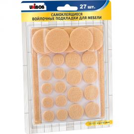 Самоклеящиеся войлочные подкладки для мебели Unibob светло-коричн., упак. 27 шт. 214952 
