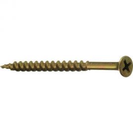 Саморезы МТК потайная головка, крупный шаг, жёлтый цинк, 4,2x70 200 шт. 113257 