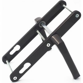 Нажимной гарнитур Дверной Страж 92/25 узкий, сплошной, коричневый, закруглённая планка ДС42289 