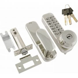 Кодовый замок НОРА-М 370 с фикс. хром 7336 