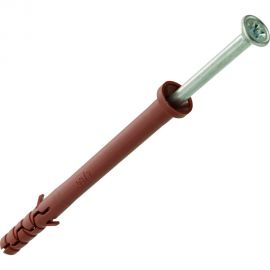 Усиленный нейлоновый дюбель-гвоздь ЕВРОПАРТНЕР multi pro lk, цилиндрическая манжета, 6x80 мм, 25 шт. B7 0013 