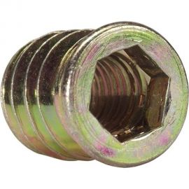 Резьбовая втулка с буртиком WOODWORK m8, l=17, 100 шт. 990.08.17 