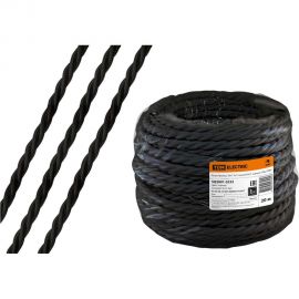 Ретро провод TDM ""Эко"" 3x1,5 витой ГОСТ черный 20м SQ2801-0233 