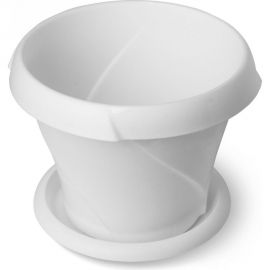 Кашпо Martika Флориана с поддонником, 0.7 л, диам. 135 мм, белое С384БEЛ С384БЕЛ 