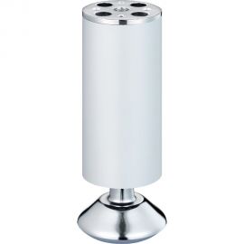 Ножка Tech-Krep алюминий, круглая, регулируемая, с конусом, D50x150 мм, матовый хром - накл. 148557 