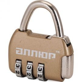 Навесной кодовый замок Аллюр ВС1К-35/4 золото 3457 