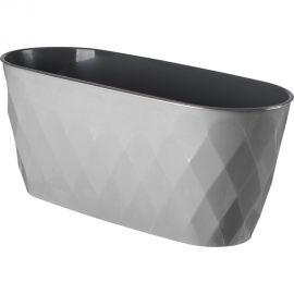 Горшок для цветов Idiland Laurel 354x152x150 мм, 5 л, с дренажной вставкой, серый 221611135/03 
