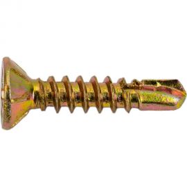 Саморез для оконного профиля с наконечником сверло BEFAST покрытие жёлтый цинк 3,9x19, 1000 шт. C039191000S 