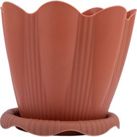 Горшок с поддоном Martika Эдельвейс 0.65л, диам. 12 см, терракотовый С190Т 