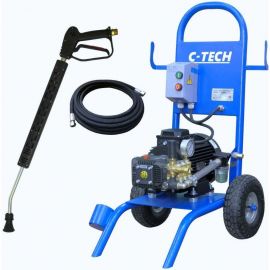 Мойка высокого давления C-TECH АВД (200 бар, 15 л/мин, 5.5 кВт) ByPass + комплект ручной мойки TR2015ET1E1BP2FM-10-SPG6 