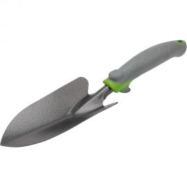 Широкий стальной посадочный совок с прорезиненной ручкой Четыре сезона 64-0002 