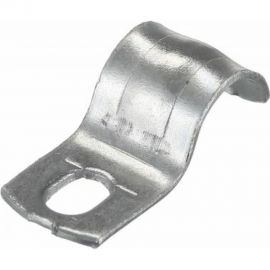 Оцинкованная скоба с одним отверстием Экопласт для трубы D8-9 мм, 100 шт. 43708 