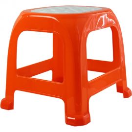 Табурет Росспласт Симпатия маленький, оранжевый, высота 30 см 529580 