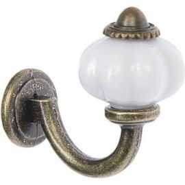 Мебельный крючок ТУНДРА VINTAGE013, однорожковый, цвет бронза 3818488 