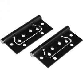 Петля-бабочка ТУНДРА 100x75x2.5 мм, универсальная, без врезки, цвет черный, 2 шт. 7121735 