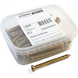 Шуруп по бетону Качественный КРЕПЕЖ 7,5х72, 43 шт. 0300533 КЧ 