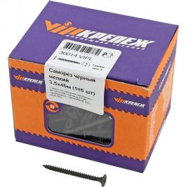 Саморез VIPкрепеж черный 3,5х45 м 185 шт. 30014 VIPL 