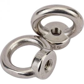 Нержавеющая рым-гайка KREPFIELD М6, ART 582, А2, 6 шт. 582А2РЫМГАЙКАМ6-6 