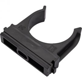 Крепёж-клипса для труб Промрукав Полистирол черная д40 15 шт. PR.02740ч 