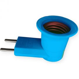 Адаптер вилка-патрон ОПТИКОМ ЭЛЕКТРИК с выключателем 220В голубой 3352.1527 