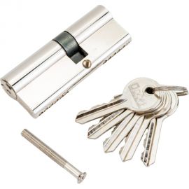 Цилиндр замка DORF ключ/ключ, английский, 5 ключей, никель, 35х45 мм 00-00005111 