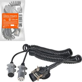 Кабель прицепа 4.5 м, 24 В, адаптер 15 контактов на тип-N/7 контактов и тип-S/7 контактов Airline ATE-16 