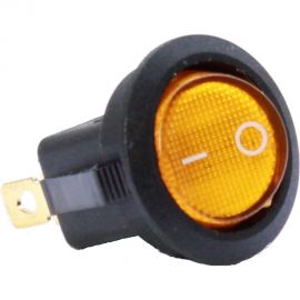 Круглая клавиша Nord-Yada 12V 20А желтая с подсветкой (3 контакта) ON-OFF (2шт в упаковке) 905478 