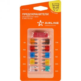Предохранители Airline мини в блистере с экстрактором 10 шт., 5-30 А AFU-M-02 
