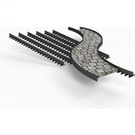 Бордюр ООО Металекс Metalex 120х80x2500 мм, серый, 6 шт. BRS128025 