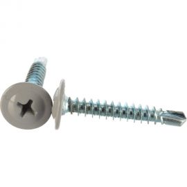 Саморез ПШC КРЕП-КОМП сверло 4,2х25 RAL7004 500шт пшс257004 