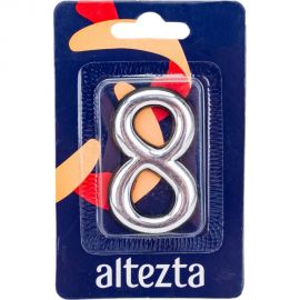 Дверная цифра Левша "8" ALTEZTA хром У4-9098.Х 