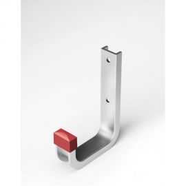 Настенный крюк ЛУКА алюминиевый, вынос 80 мм высота 120 мм, до 30 кг, анодированный УТ000025381 