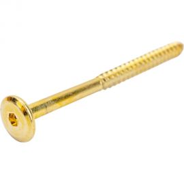 Мебельный шуруп ЦКИ 6.3х90 латунир., HEX 4.0, уп. 50 шт. 62258 