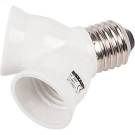 Цокольный разветвитель REXANT Е27 на 2хЕ27 белый 11-8811 