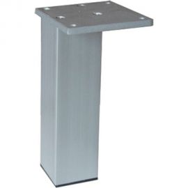 Ножка Tech-Krep алюминий, квадрат, нерегулируемая, с ассим.площ, 37x37x200 мм, матовый хром - накл. 148583 