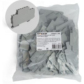 Торцевая заглушка для ЗНИ LD555 STEKKER 4 мм2 (JXB 4), серый LD563-1-40 39990 