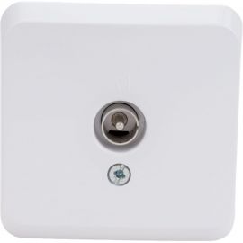 Розетка TV Schneider Electric 1-м ОП Этюд белая SchE TVA-002B 