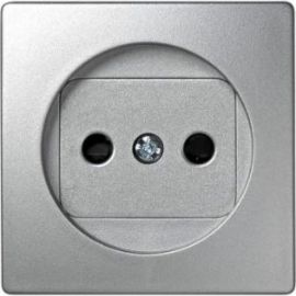 Накладка со шторками на розетку без заземления Simon, S73 Loft, алюминий С73040-0063 