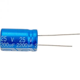 Электролитический конденсатор JB Capacitors 2200мкФ, 25В, -55/105C, 13x21мм, JRB1E222M05001300210000BST-56 