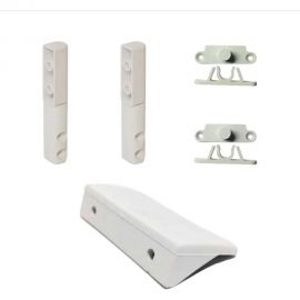 Набор для ремонта антимоскитной сетки KOMFORT москитные системы s42-1 ручка, 2 защелки, 2 петли пластиковые, белый НР0035 