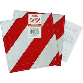 Комплект флажков со световозвращающей лентой для буксировочных ремня/троса 2шт, красный Tplus T001830 