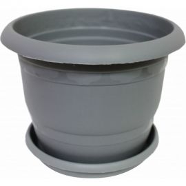 Кашпо Ангора 5 л, с поддоном, антрацит А5231ант 