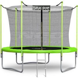 Батут Atlas Sport 312 см со внутренней сеткой и лестницей GREEN 2071000403113 
