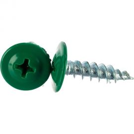 Прессшайба Качественный КРЕПЕЖ 4.2х16 мм, зеленый лист RAL 6002, острая, 250 шт 0200291 КЧ 