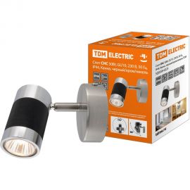 Спот TDM СНС 50Вт, GU10, 230 В, 50 Гц, IP44, Канна, черный/хром/никель SQ0358-0223 